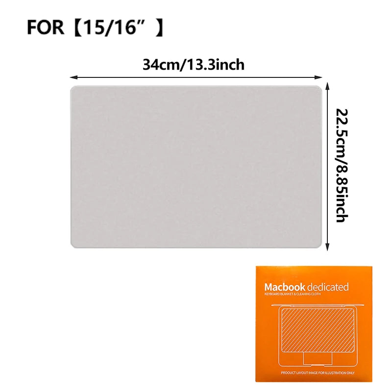 Geeignet für MacBook Pro Tastatur-Staubtuch, Luftwischertuch, Laptop Computer 13/15/16 Zoll Mac Bildschirmreinigungs-Abdeckungstuch