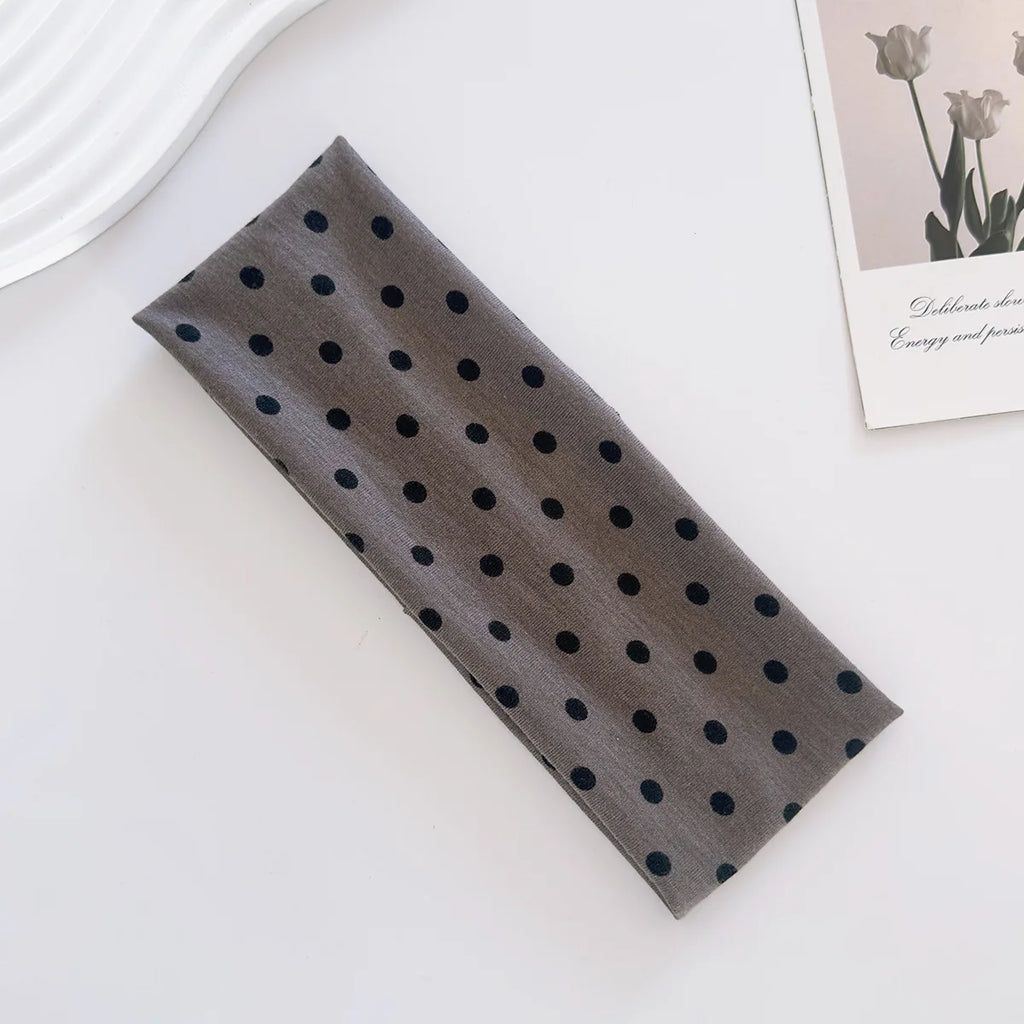 Elastisches Yoga-Stirnband für Damen mit Polka Dots, modisches Make-up-Stirnband für den Herbst, Haarschmuck, Sport- und Fitness-Stirnband