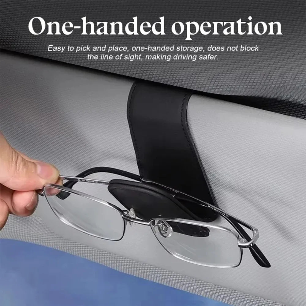 Sonnenbrillenhalter ist geeignet für Auto-Sonnenblenden Magnetischer Leder-Sonnenbrillenclip und Ticketclip Auto-Sonnenblenden-Zubehör