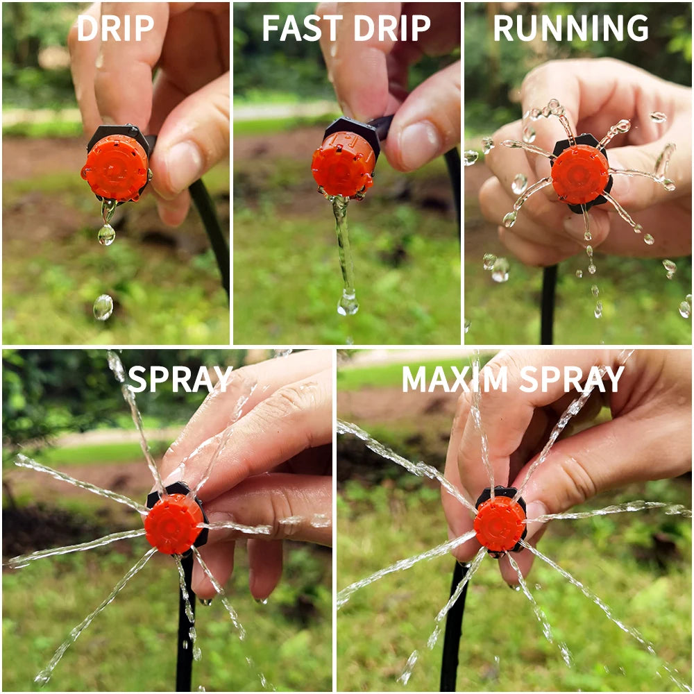 Micro-Tropfbewässerungssystem Tragbar 20M Automatische Bewässerung mit Einstellbaren Tropfern Nebel-Bewässerungs-Kits Gartenschlauch