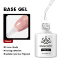 BORN PRETTY 10ml Base Gel Top Coat Rubber Gel Aufbaugel für Nägel Tools Soak Off UV LED Nagellack Funktionsgel