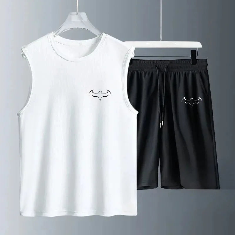 Herren Tank Top Sets 2026 Sommer schnelltrocknend für den Strand Sportbekleidung Laufen Strand Sport Zweiteiler Atmungsaktiv Oversize