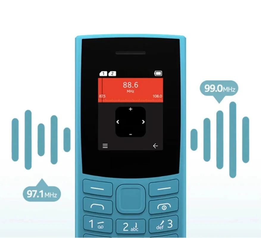 Finnland hat 105 2023 Bluetooth 5.0 Mobiltelefon 4G-Netz Dual-SIM 1,8" Akku UKW-Radio Anrufaufzeichnung Hebräische Tasten im Telefon hergestellt