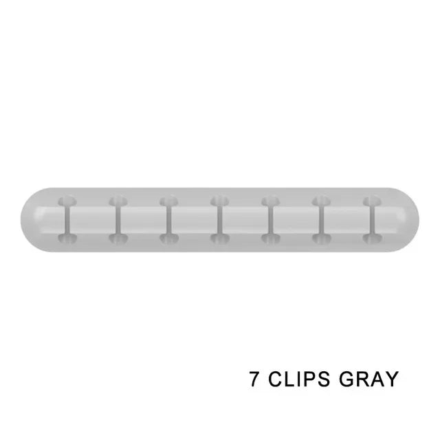 Silicone USB Cable Organizer USB Charging Cable Winder Desktop Tidy Management Clips Cable Holder For Mouse earphone Accessories