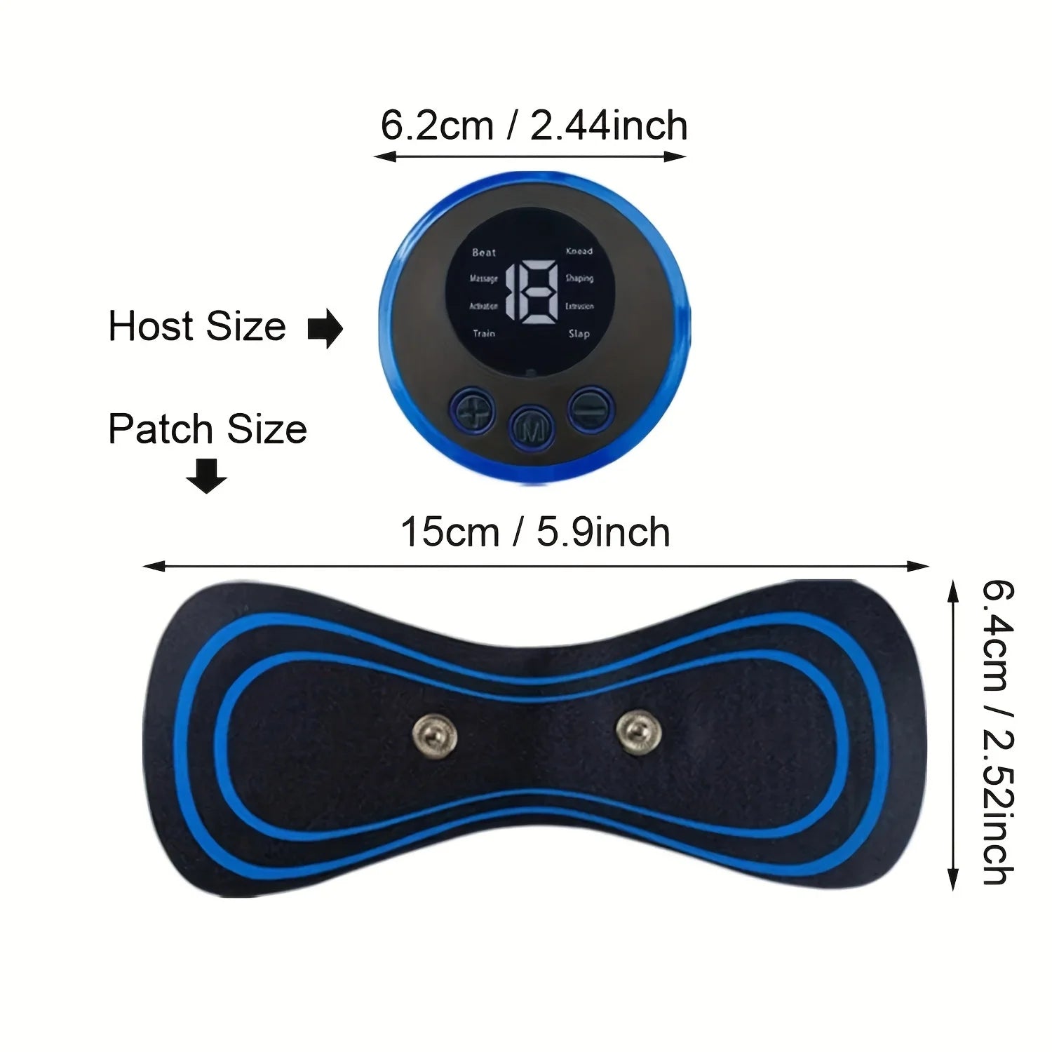 Muskel-Elektromassager 2/3/4 Stk. EMS Nackenmassagegerät 8 Modi 19 Stärken Vibrationsinstrument Behandlung