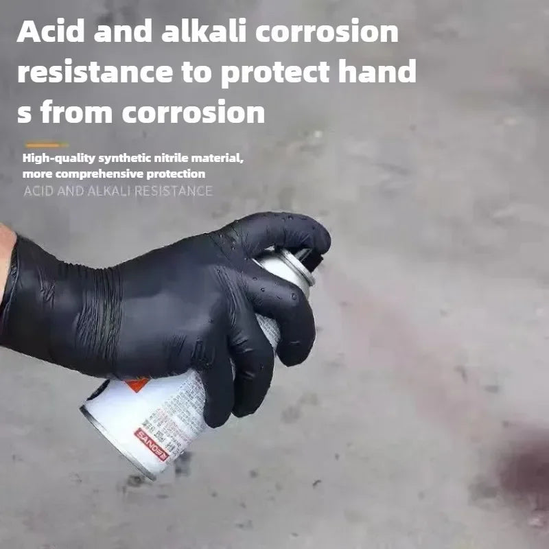 Schwarze Einweghandschuhe Nitril Latexfrei & Puderfrei für Tätowierungen Maniküre Salonreinigung Einweg-Lebensmittelhandschuhe Latexhandschuhe
