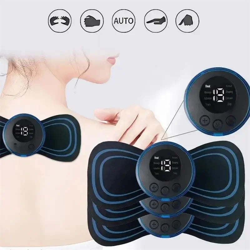 Muskel-Elektromassager 2/3/4 Stk. EMS Nackenmassagegerät 8 Modi 19 Stärken Vibrationsinstrument Behandlung