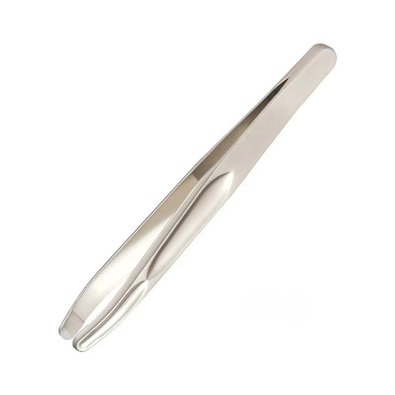 Edelstahl-Pinzette mit rundem Kopf, Augenbrauenpinzette, Haarentfernungspinzette, geeignet als Geschenk für Männer und Frauen