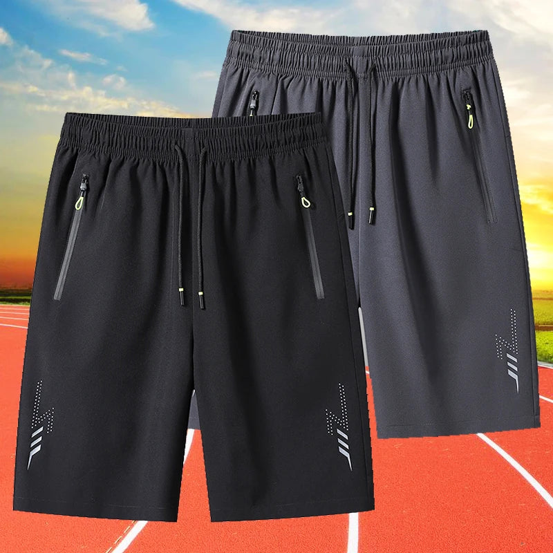 Sommer Herren Shorts Coole Sportbekleidung Laufshorts Freizeit-Unterteile Fitnessstudio Fitness Training Jogging Shorts Herren Schwarz Grau