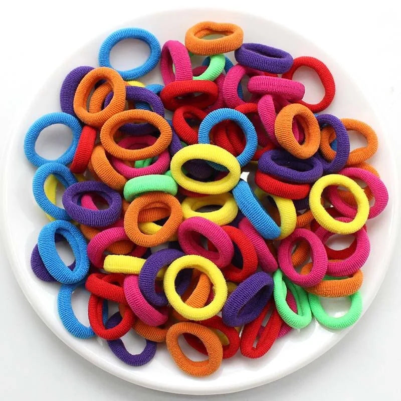 Colorful Basic  Hair Ties Scrunchie Rubber Band Ponytail Hold Fashion Hair Accessories For Girls