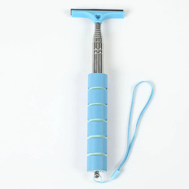Car Rearview Mirror Wiper Telescopic Handle Car Rearview Mirror Wiper Durable Stainless Auto Glass Cleaning Tools Cleaning Brush