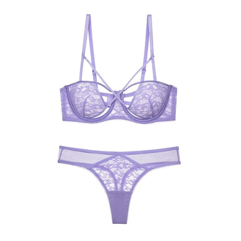 Neuheit Französische Spitze BH-Set Push Up Bügel Feiner Anti-Sack Lingerie Damen Für Alltag Party