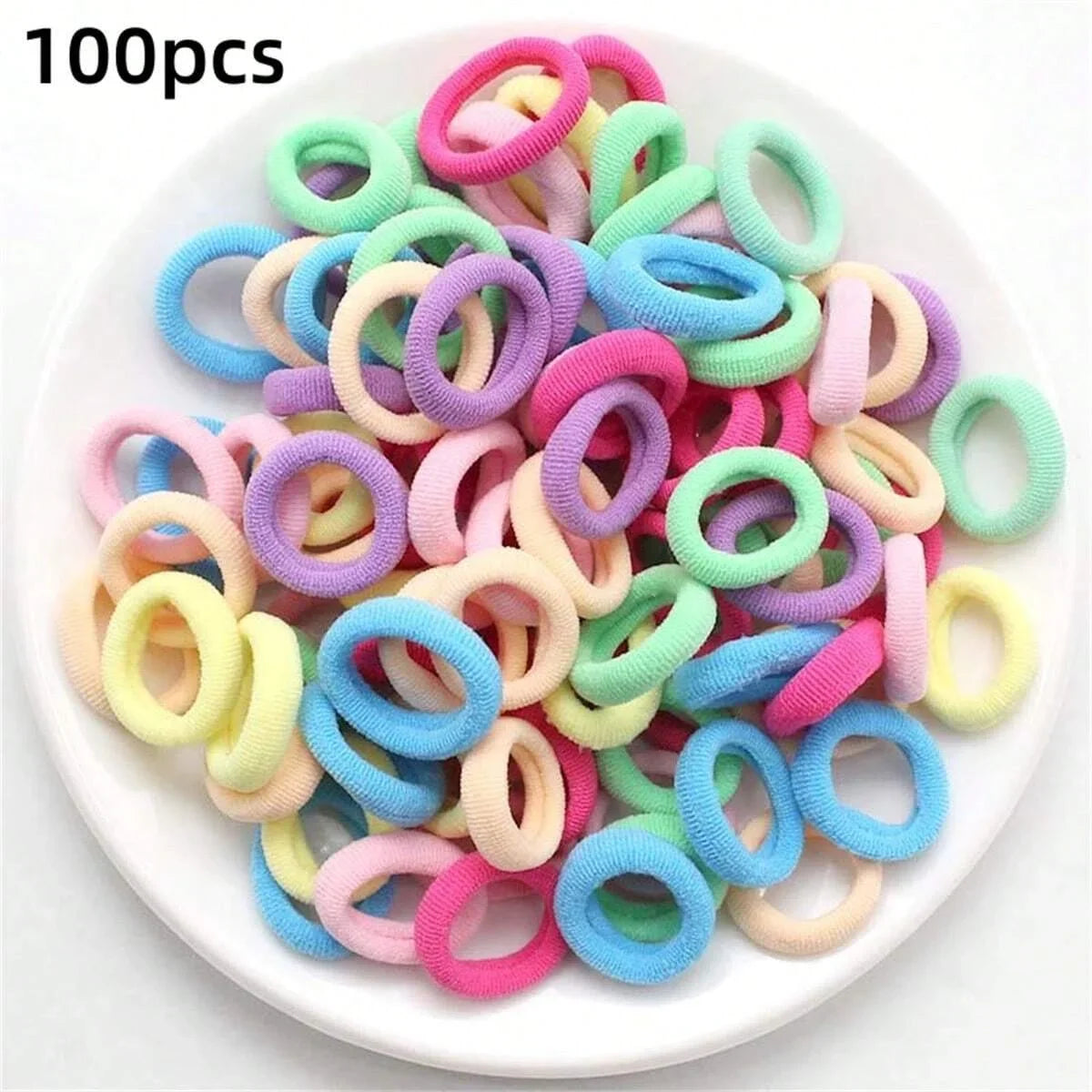Colorful Basic  Hair Ties Scrunchie Rubber Band Ponytail Hold Fashion Hair Accessories For Girls