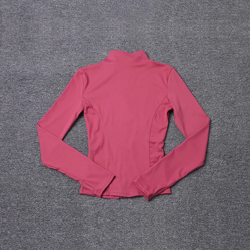 Damen Sportjacke Langarmshirt Trainingsjacke Fitnessbekleidung Yoga Sportbekleidung