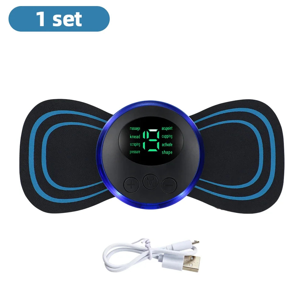 Muskel-Elektromassager 2/3/4 Stk. EMS Nackenmassagegerät 8 Modi 19 Stärken Vibrationsinstrument Behandlung