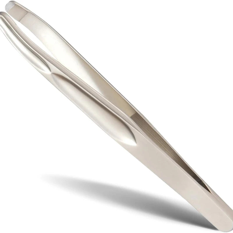Edelstahl-Pinzette mit rundem Kopf, Augenbrauenpinzette, Haarentfernungspinzette, geeignet als Geschenk für Männer und Frauen
