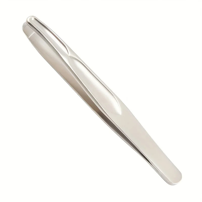 Premium Pinzette aus Edelstahl mit Rundkopf zur Entfernung von Augenbrauen- und Gesichtshaaren, nahtlose Klammern, Präzisions-Bartclip für kurze Haare