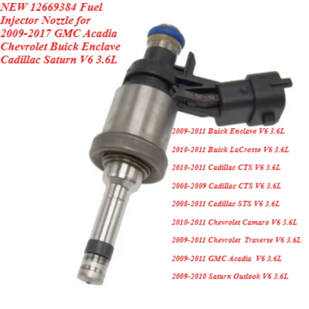 NEU 12669384 Einspritzdüse für 2009-2017 GMC Acadia /Chevrolet / Buick Enclave /Cadillac CTS STS /Saturn Outlook V6 3.6L