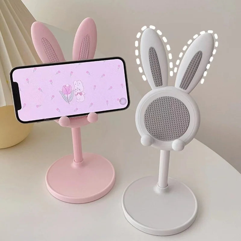 Niedlicher Hasen Handy-Ständer Desktop Höhenverstellbar Handyhalterung Handy-Zubehör Handy-Ständer Handy-Griff