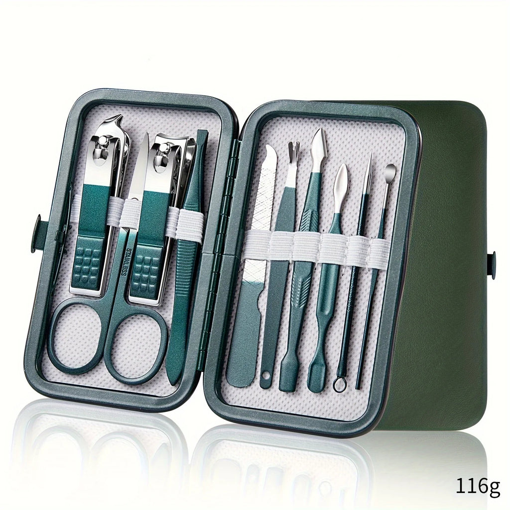 Professionelles 7/10/12/18-teiliges Nagelpflegeset aus Edelstahl Maniküre & Pediküre Set Nagelknipser Set mit Reiseetui