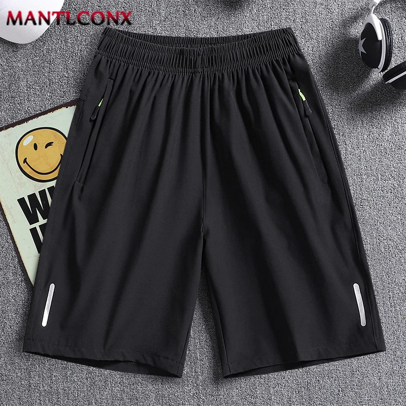 Sommer Herren Shorts Coole Sportbekleidung Laufshorts Freizeit-Unterteile Fitnessstudio Fitness Training Jogging Shorts Herren Schwarz Grau