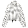 HXAO Polka Dot Bomberjacke Damen Jacken Übergangsjacke Oversized Langarm Oberteil Oberbekleidung Fliegerjacke Plus Size Reißverschluss Kurze Jacken