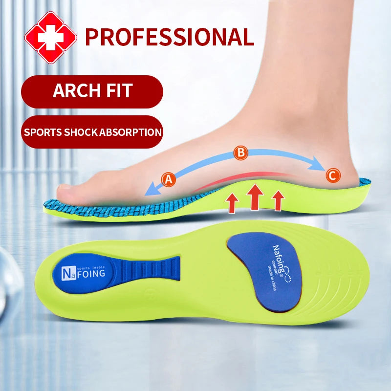 Orthopädische Einlegesohlen für Füße Sport Stoßdämpfende Einlegesohlen für Schuhe Fußgewölbestütze Plantarfasziitis Vorlagen Polster Herren Damen Sohle