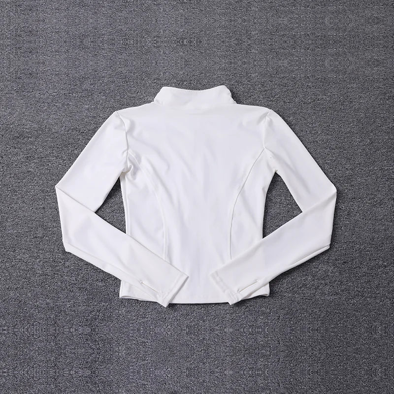 Damen Sportjacke Langarmshirt Trainingsjacke Fitnessbekleidung Yoga Sportbekleidung