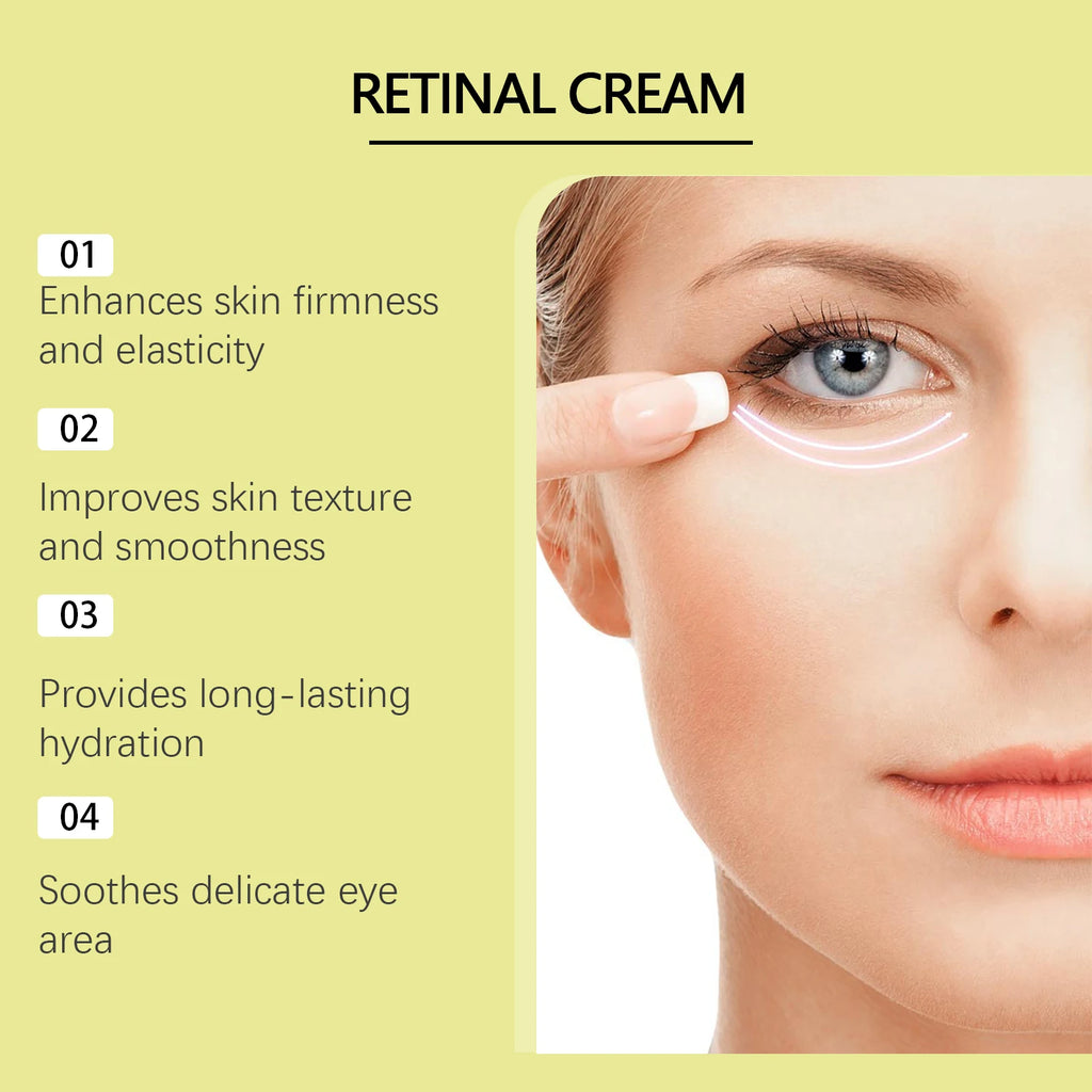 Retinal Retinol Tightening Booster Cream For Face Eye Neck Wrinkle Remover Promotes Skin Renewal Smoothing Wrinkle Retinol Serum Balm Lifting Friming Retinal Cream K-Beauty Glowing Skincare