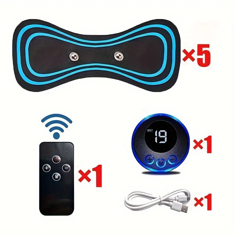 Muskel-Elektromassager 2/3/4 Stk. EMS Nackenmassagegerät 8 Modi 19 Stärken Vibrationsinstrument Behandlung