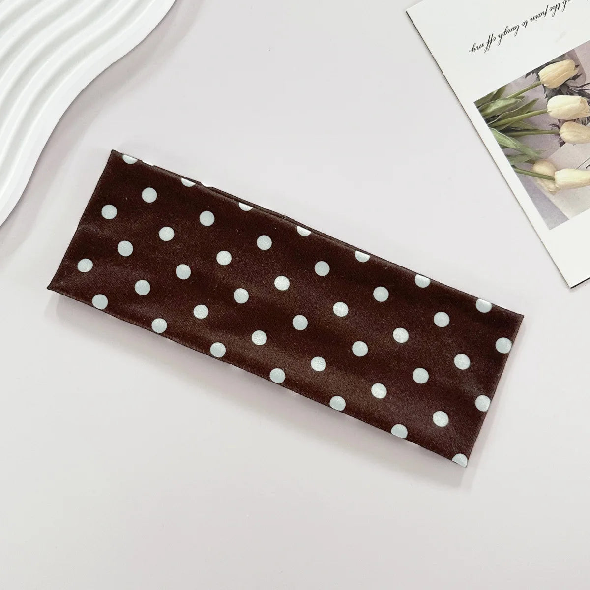 Elastisches Yoga-Stirnband für Damen mit Polka Dots, modisches Make-up-Stirnband für den Herbst, Haarschmuck, Sport- und Fitness-Stirnband