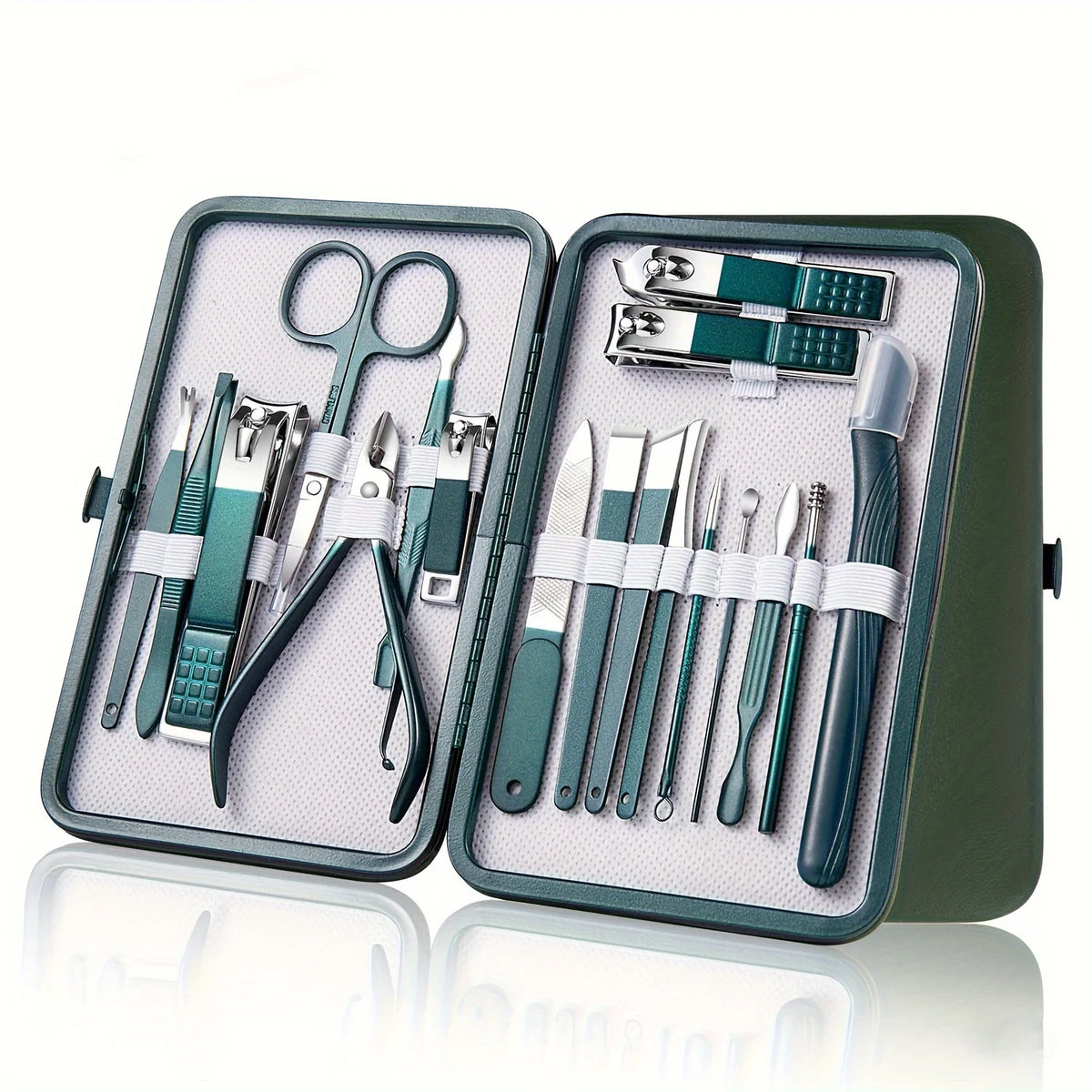 Professionelles 7/10/12/18-teiliges Nagelpflegeset aus Edelstahl Maniküre & Pediküre Set Nagelknipser Set mit Reiseetui