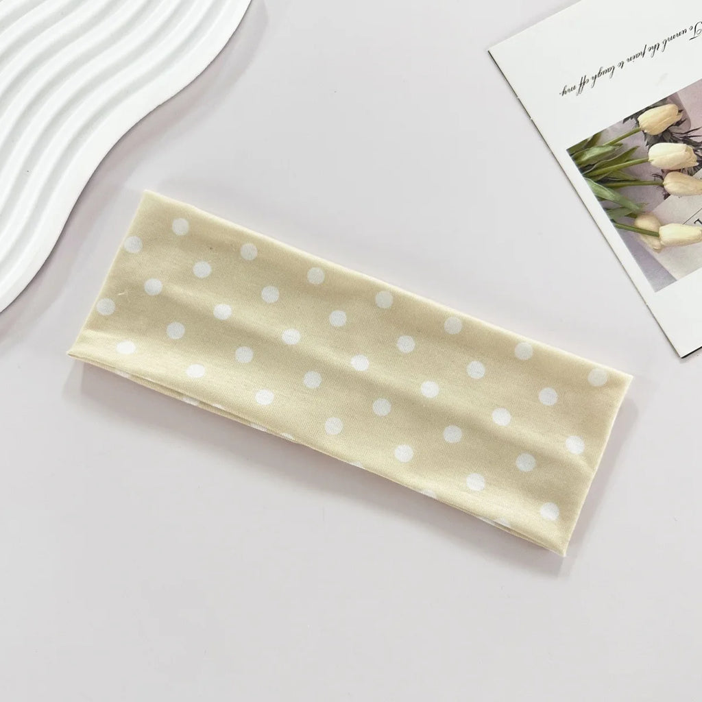 Elastisches Yoga-Stirnband für Damen mit Polka Dots, modisches Make-up-Stirnband für den Herbst, Haarschmuck, Sport- und Fitness-Stirnband