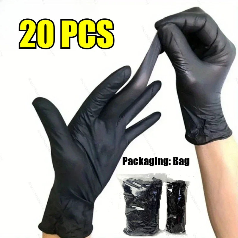 Schwarze Einweghandschuhe Nitril Latexfrei & Puderfrei für Tätowierungen Maniküre Salonreinigung Einweg-Lebensmittelhandschuhe Latexhandschuhe