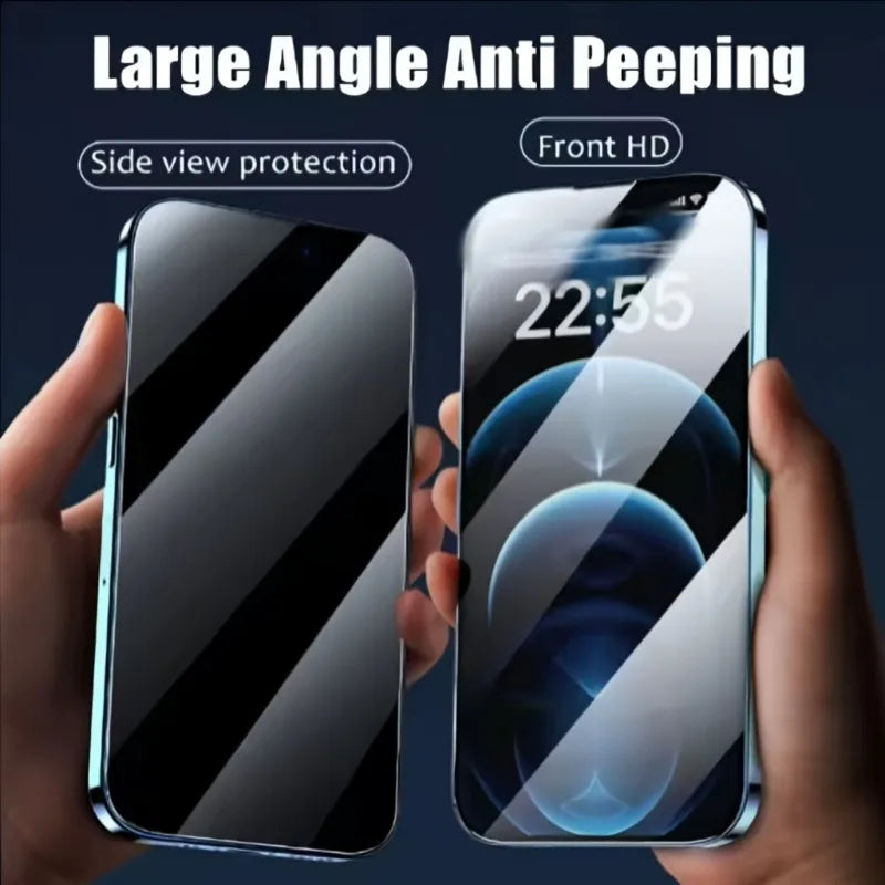 1-5Pcs Anti spy Tempered Glass For IPhone 17Pro Max 15 13 14 11 16 Full Cover Privacy Screen Protector For X XS Max XR 8 7 Glass
