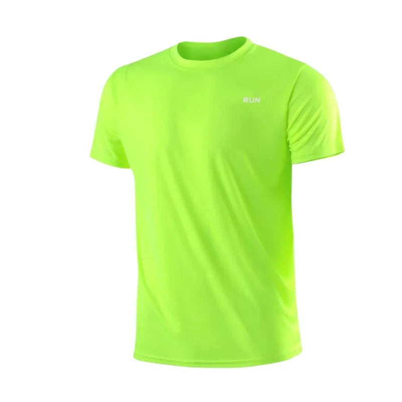Herren schnelltrocknendes Kurzarm-T-Shirt für Fitnessstudio, Laufen, feuchtigkeitsableitend, Rundhals, Training, Übung, Fitnessstudio, Sportshirt, Oberteile, leicht