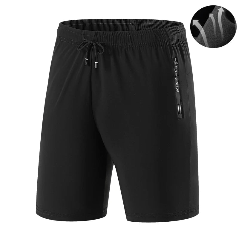 Sommer Herren Shorts Coole Sportbekleidung Laufshorts Freizeit-Unterteile Fitnessstudio Fitness Training Jogging Shorts Herren Schwarz Grau