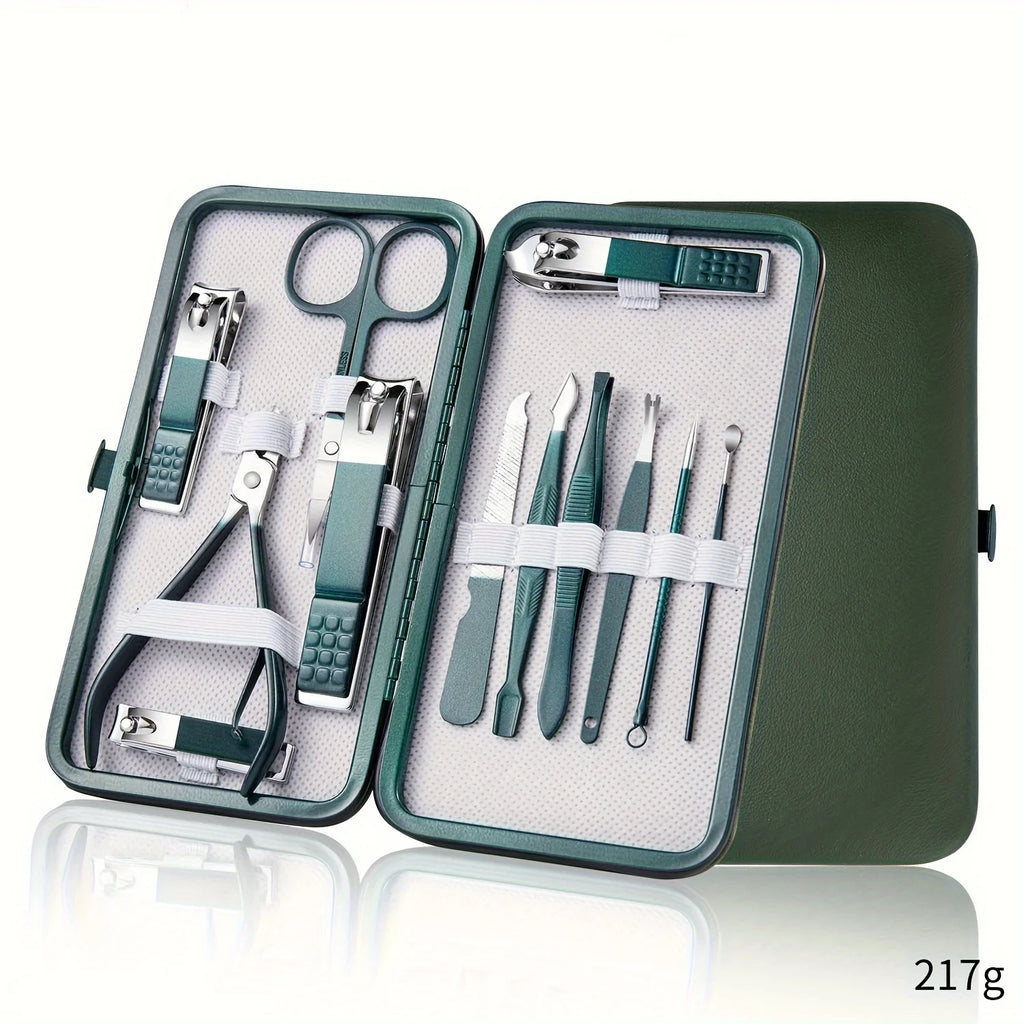 Professionelles 7/10/12/18-teiliges Nagelpflegeset aus Edelstahl Maniküre & Pediküre Set Nagelknipser Set mit Reiseetui