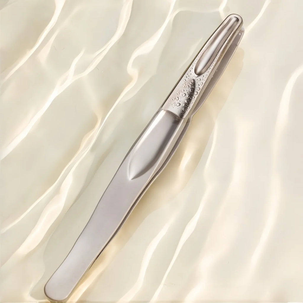 Premium Pinzette aus Edelstahl mit Rundkopf zur Entfernung von Augenbrauen- und Gesichtshaaren, nahtlose Klammern, Präzisions-Bartclip für kurze Haare