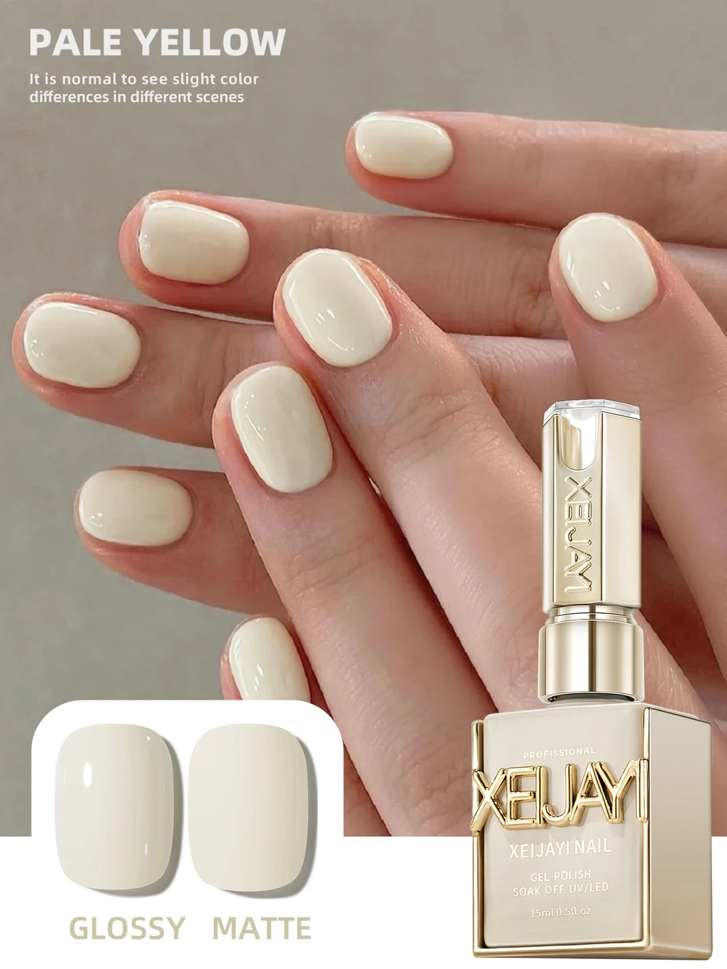 Problemloses 1 Fläschchen (15ml) Hellgelbes Vollfarben-Nagelgel — Einfacher, anfängerfreundlicher Soak-Off-Gel-Nagellack, geeignet für alle Gelegenheiten