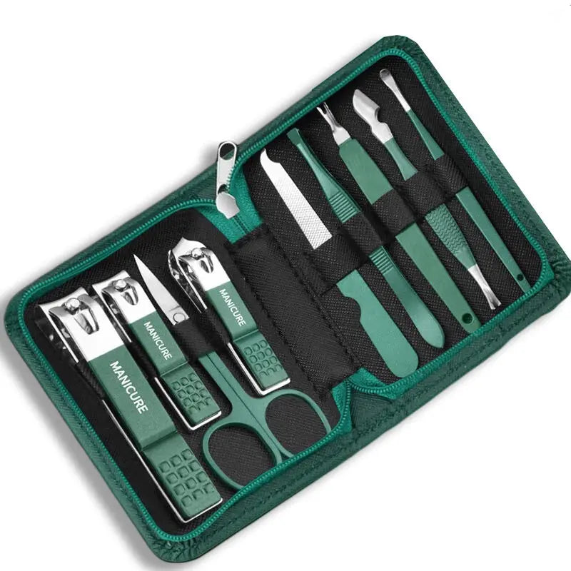 Professionelles 7/10/12/18-teiliges Nagelpflegeset aus Edelstahl Maniküre & Pediküre Set Nagelknipser Set mit Reiseetui