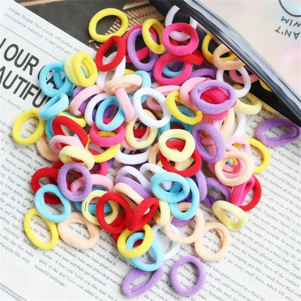 Colorful Basic  Hair Ties Scrunchie Rubber Band Ponytail Hold Fashion Hair Accessories For Girls