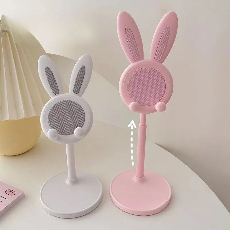 Niedlicher Hasen Handy-Ständer Desktop Höhenverstellbar Handyhalterung Handy-Zubehör Handy-Ständer Handy-Griff