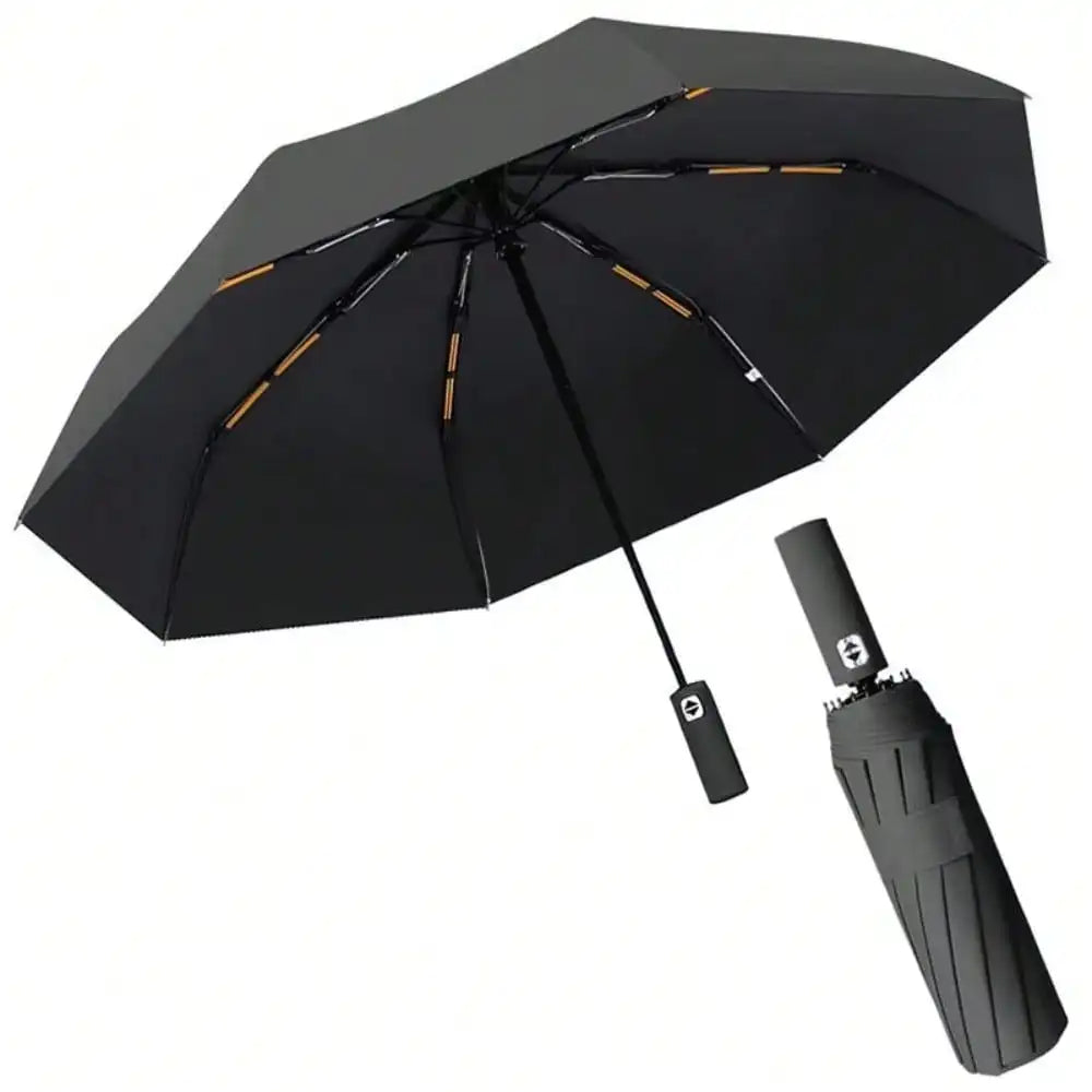 Automatic Black Glue Folding Rain Umbrella Reinforcement And Thickening For Sun And Rain Protection Umbrella