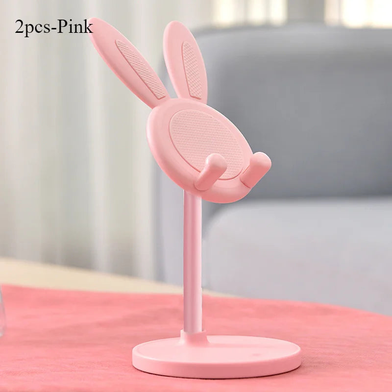 Niedlicher Hasen Handy-Ständer Desktop Höhenverstellbar Handyhalterung Handy-Zubehör Handy-Ständer Handy-Griff