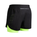 Herren Laufshorts Schnelltrocknende Fitness Schwarz Doppellagige Shorts Herren Neue Sport Workout Training Bodybuilding Kurze Hosen