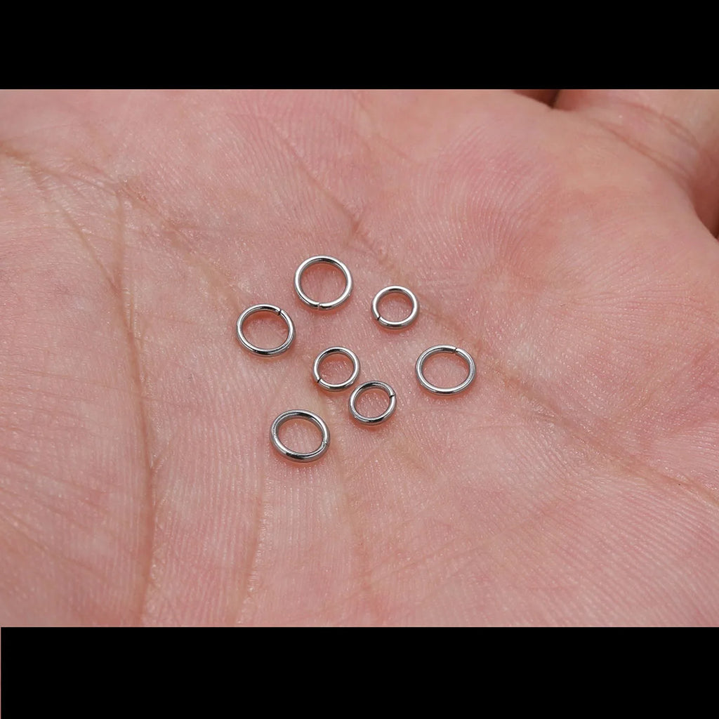 30-200Pcs 3-25mm Stainless Steel Split Ring Open Single Loops Jump Rings Connectors for DIY Jewelry Making Findings Accessories