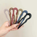 Fashion U-Shaped Hair Fork Tortoiseshell Acetate Acrylic Hairpin Geometric Women's Hair Accessories Hair Sticks Girls Headwear