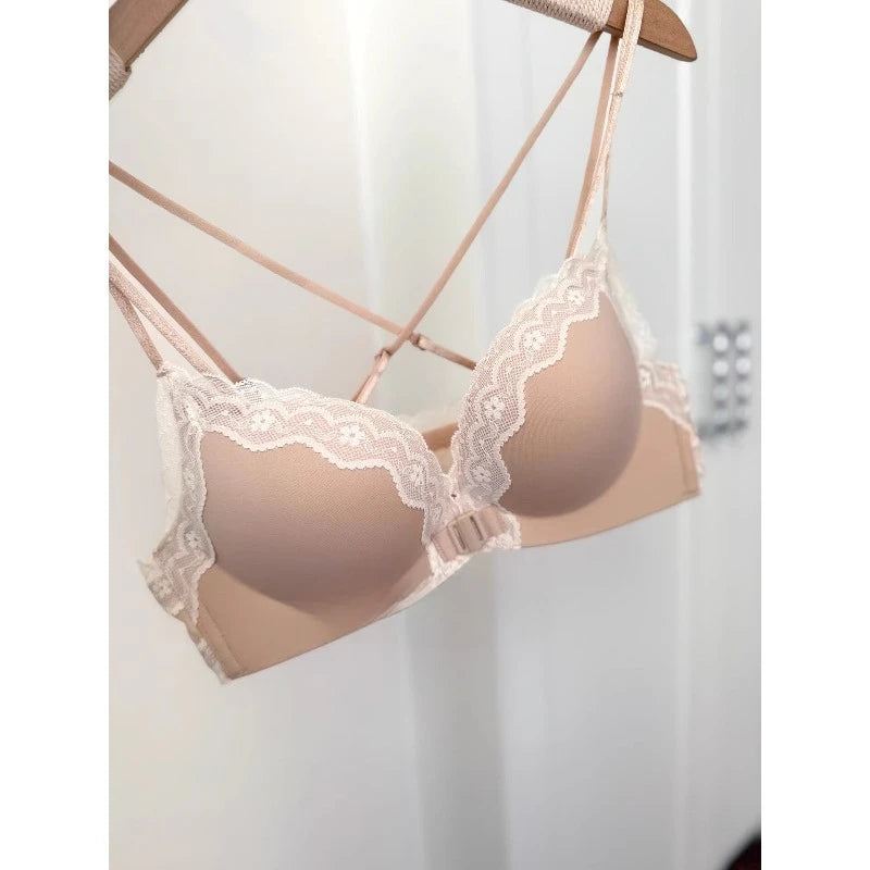 Ensemble Dessous Damen Leopard Knöpfe Vorne Push Up Neckholder Sexy Party Damen Klein Brustvergrößerung Runde Form Größen S-XLBest