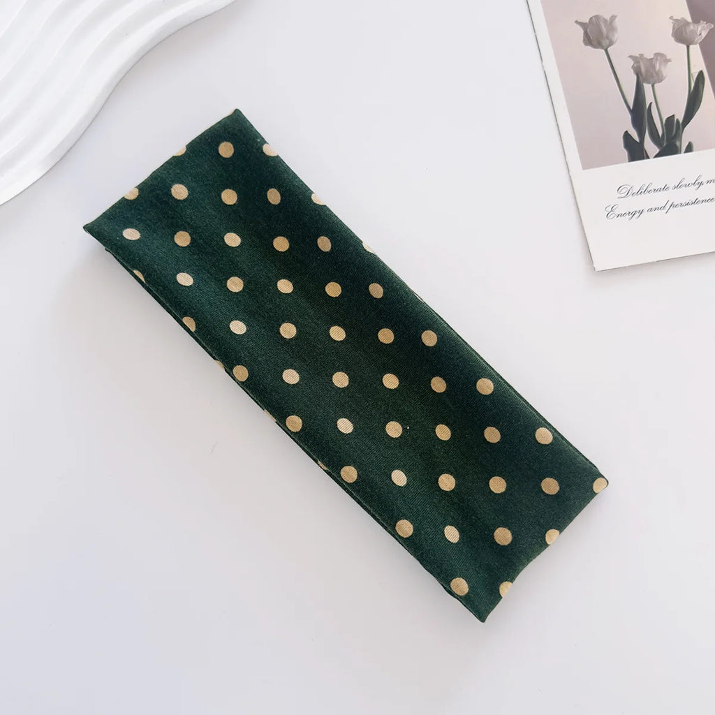 Elastisches Yoga-Stirnband für Damen mit Polka Dots, modisches Make-up-Stirnband für den Herbst, Haarschmuck, Sport- und Fitness-Stirnband
